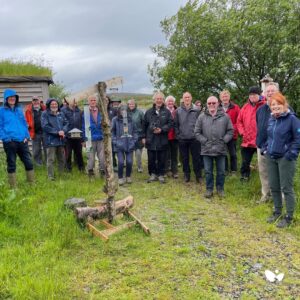 Around 20 Members standing in Tarras Valley.